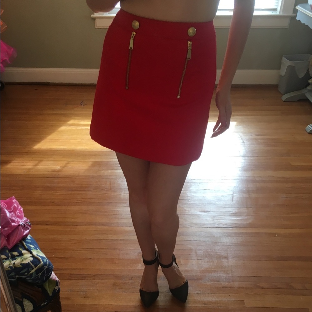 Red express sailor mini skirt size 0